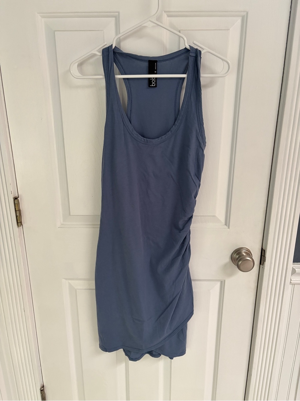 bobi Dusty Blue Scoop Neck Tank Dress